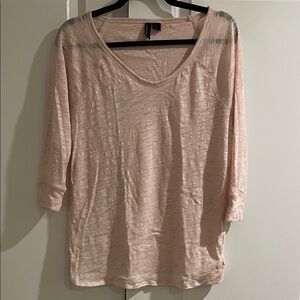 Women's Light Pink Sheer Top